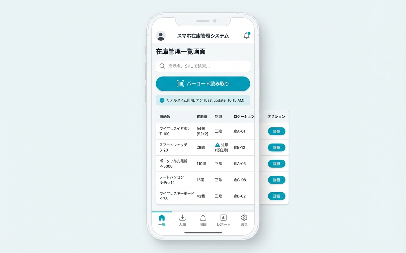 在庫管理一覧画面